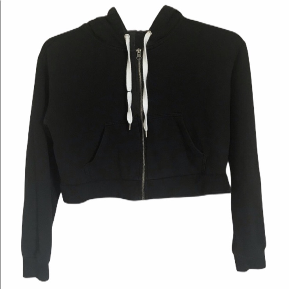 Hooded Black Cropped Jacket